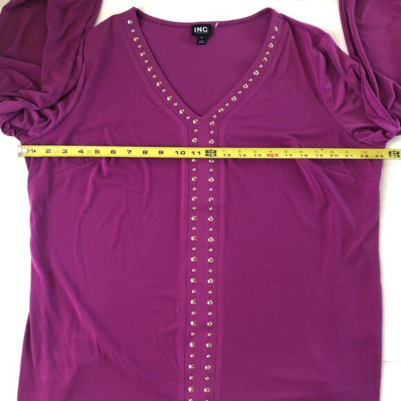 INC International Concepts Women’s Purple Embellished Blouse Size 1X NWOT - Picture 5 of 13